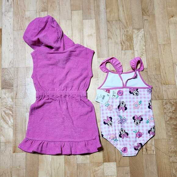 New! Disney Minnie Mouse Toddler Girls Sz 5T Swim Set (Swimsuit & Cover-Up) - Picture 3 of 7